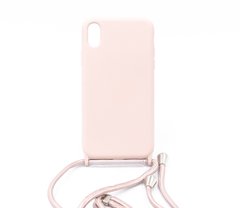 Силіконовий чохол WAVE Lanyard для iPhone XR pink sand (TPU)