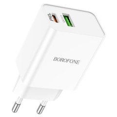 Сетевое зарядное устройство Borofone BA69A Resourse PD20W+QC 3.0 Type-C to Type-C white