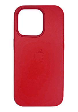 Чохол Leather with Magsafe для iPhone 13 Pro red