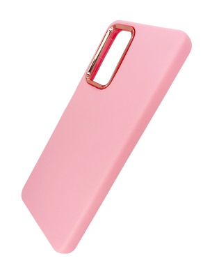 Силиконовый чехол Metal Frame для Xiaomi Redmi Note 11 Pro 4G/5G/12 Pro 4G light pink (AA)