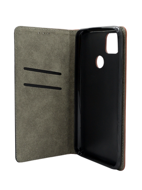 Чохол книжка Carbon для Xiaomi Redmi 9C dark brown/black (4you)