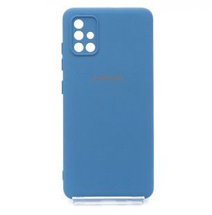 Силіконовий чохол Full Cover для Samsung A51 navy blue My Color Full Camera
