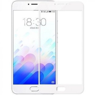 Защитное 2.5D стекло для Meizu Pro 6 white s/s