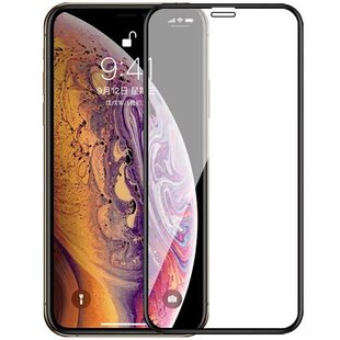 Защитное 5D стекло KK+сетка динамик для iPhone X/XS/11Pro black OneOpt