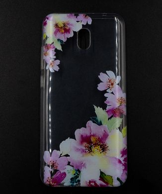 Силиконовый чехол MyPrint для Xiaomi Redmi 8A pink flowers (u/d)