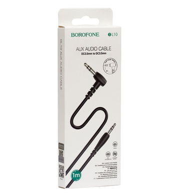 AUX кабель Borofone BL10 DC3.5mm to DC3.5mm 1m black