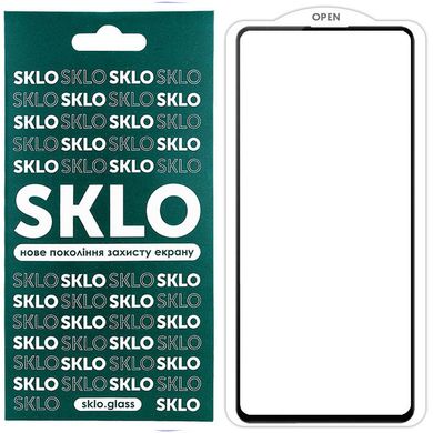 Защитное стекло SKLO 5D для Xiaomi Poco F5/Note 12 Turbo black (тех.пак/белая подложка)