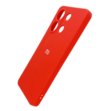 Силиконовый чехол Full Cover для Xiaomi Redmi Note 13 4G red Full Camera