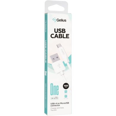 USB кабель Gelius One GP-UC115 Micro (1m) (12W) white