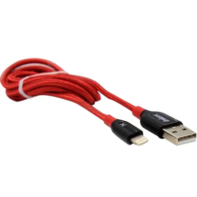 USB кабель Inkax CK-30 iPhone5/6 2.1A /1m black-red