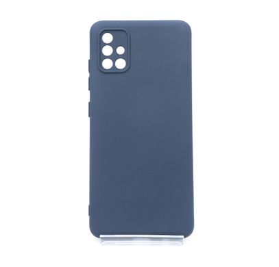 Силіконовий чохол Full Cover для Samsung A51 midnight blue Full Camera без logo