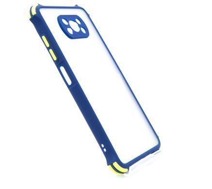 Чохол 2 в 1 Matte Color для Xiaomi Redmi Poco X3 blue/green armor frame