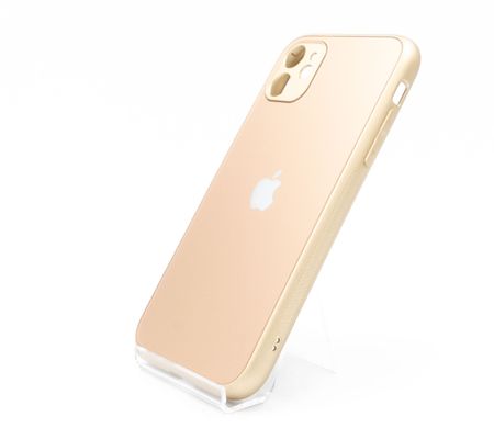 TPU+Glass чохол Matte Candy для Apple iPhone 11 Full camera gold