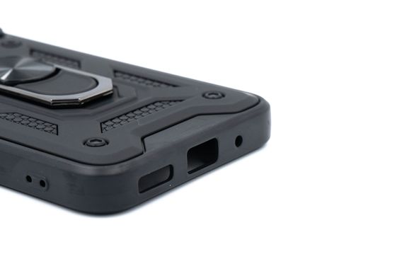 Чохол Camshield Serge Ring для Xiaomi Poco M5 black протиударний шторка/захист камери
