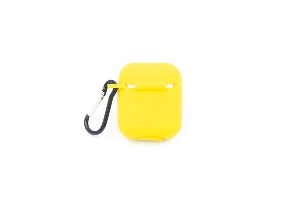Чехол for AirPods силиконовый SLIM Logo + карабин canary yellow тех.пак.