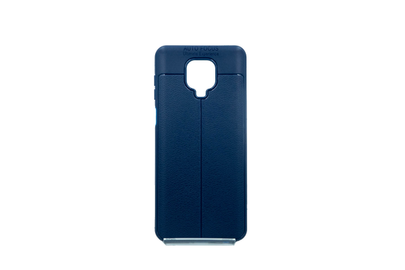 Силіконовий чохол Auto Focus шкіра для Xiaomi Redmi Note 9S blue