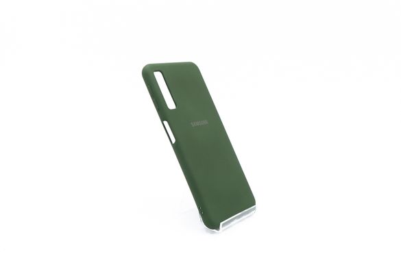Силиконовый чехол Full Cover для Samsung A750/A7 2018 dark green My Color
