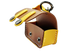 Шкіряний футляр Briefcase для AirPods 4 brown/yellow