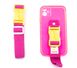 Чохол Handfree для iPhone 11 (6.1") pink з кольоровим ремінцем