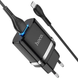 Мережевий зарядний пристрій Hoco N1 (USB/2.4A)+USB-MicroUSB black