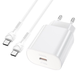 Сетевое зарядное устройство Hoco N22 Jetta 1USB-C/PD25W/TypeC-to-Type-C white