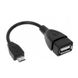 USB кабель перехідник OTG CA157 USB/microUSB 120mm black