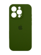 Силиконовый чехол Full Cover для iPhone 16 Pro dark olive (army green) Full Camera