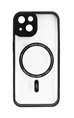 Чохол Skin Clear with MagSafe для iPhone 13 black Full Camera