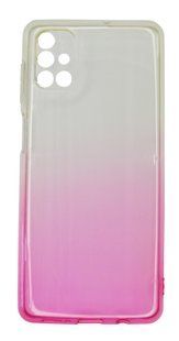 Силиконовый чехол Gradient Design для Samsung M51 white-pink