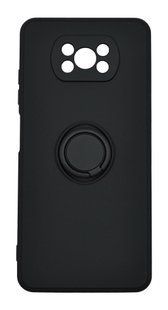 Чехол (TPU) Candy Ring для Xiaomi Poco X3/Poco X3 Pro black Full Camera