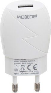 Сетевое зарядное устройство MOXOM KH-34 2.4A micro 2.4A 1USB white