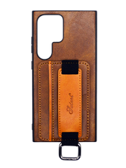 Чехол кожа Wallet case and straps для Samsung S24 Ultra brown