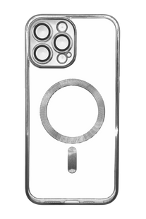 Чехол Metal Matte with MagSafe для iPhone 13 Pro silver Full Camera