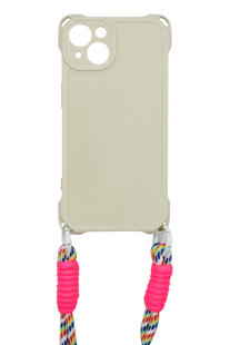 Чохол TPU CrossBoby with strape для iPhone 15 antique white Full Camera