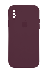 Силіконовий чохол Full Cover Square для iPhone XS Max maroon Full Camera