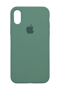 Силиконовый чехол Full Cover для iPhone X/XS pine green
