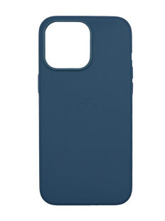 Чохол Leather with Magsafe для iPhone 14 Pro Max indigo blue