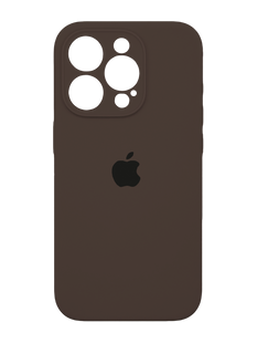 Силіконовий чохол Full Cover для iPhone 15 Pro Max brown Full Camera