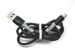 USB кабель 4YOU Rosko Micro USB 2.4A Soft Silicone black/gray