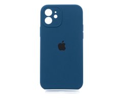Силіконовий чохол Full Cover для iPhone 12 abyss blue Full Camera