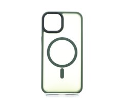 Чохол TPU+PC Metal Buttons with MagSafe Colorful для iPhone 13 green