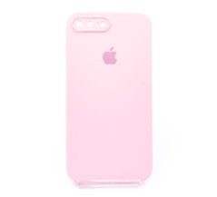 Силіконовий чохол Full Cover Square для iPhone 7+/8+ light pink Full Camera