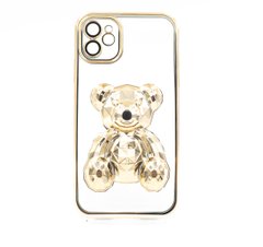 Силіконовий чохол Perfomance bear для iPhone 11 gold Full Camera