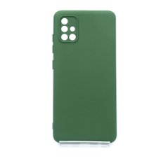 Силіконовий чохол Full Cover для Samsung A51 dark green Full Camera без logo
