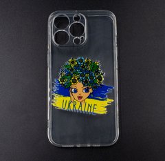 TPU чехол MyPrint для iPhone 13 Pro Дівчинка-Україна 1.5mm Full camera clear