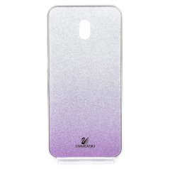 Чехол TPU+Glass для Xiaomi Redmi 8A Swarovski violet