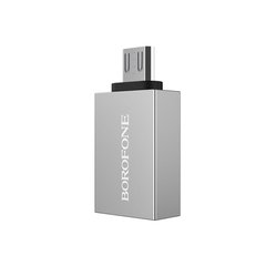 OTG Borofone BV2 USB3.0/microUSB silver