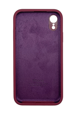 Силиконовый чехол Full Cover Square для iPhone XR maroon Full Camera