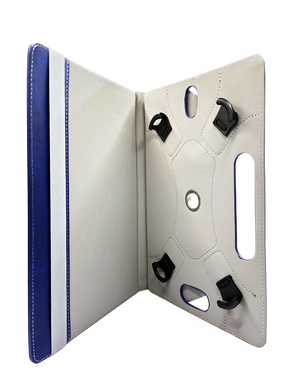 Чехол-книжка на планшет универсальная 11" 360 широкая полоса "Вертикаль" blue