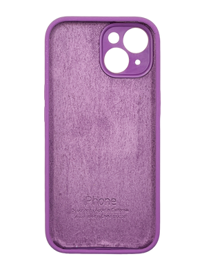 Силіконовий чохол Full Cover для iPhone 15 Plus purple Full Camera